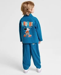 Disney Macys Boys 2t 7 Disney Mickey Mouse Pinstripe Shirt Jacket Pinstripe Pants Macys Exclusive