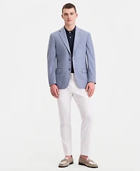 Tommy Hilfiger Men's Modern-Fit Blue Check Blazer