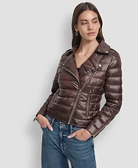Dkny Jeans Women's Lightweight Zip-Front Puffer Jacket