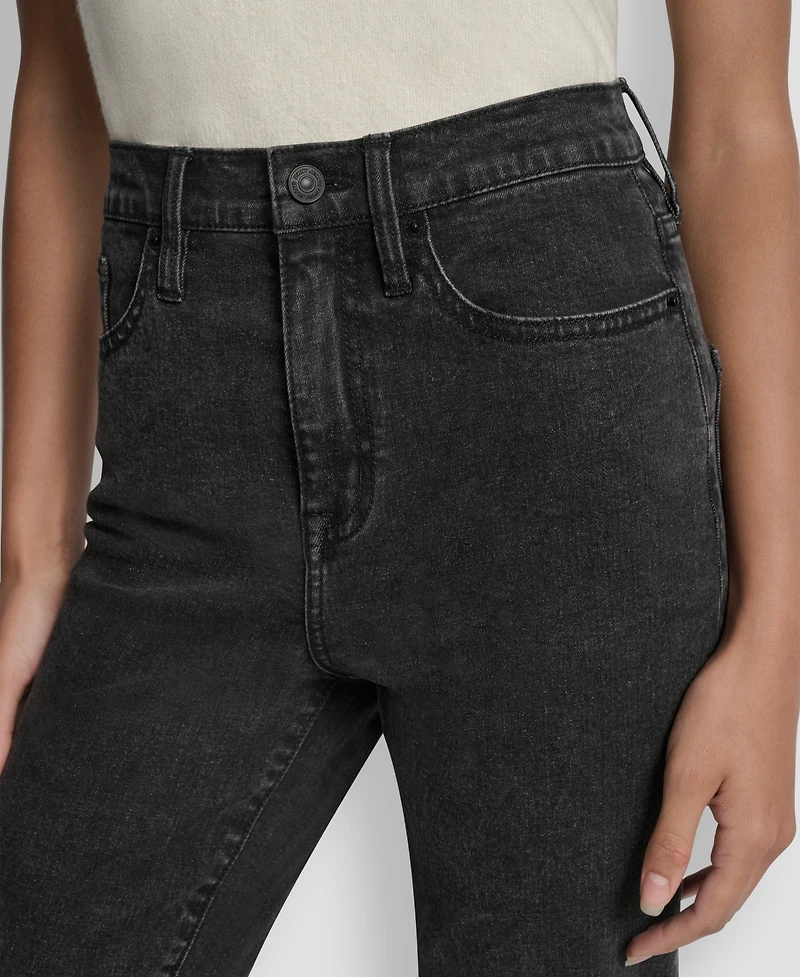 Dkny Jeans Women's High-Rise Classic Cuffed Straight-Leg