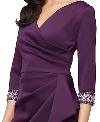 Alex Evenings Women's Long Stretch Scuba Crepe Dress
