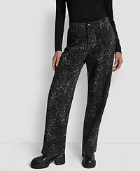 Dkny Jeans Women's Mid Rise Leopard Print