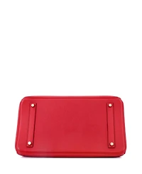 Pre-Owned Hermes Birkin 35 Handbag Red Epsom with Gold Hardware