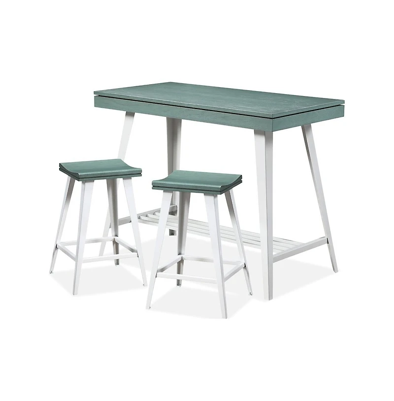 Enitial Star Melba Wood 3-Piece Counter Height Table Set