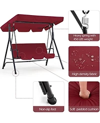 Aecojoy 3-Seat Outdoor Patio Swing Chair