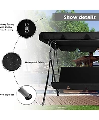 Aecojoy 3-Seat Outdoor Patio Swing Chair
