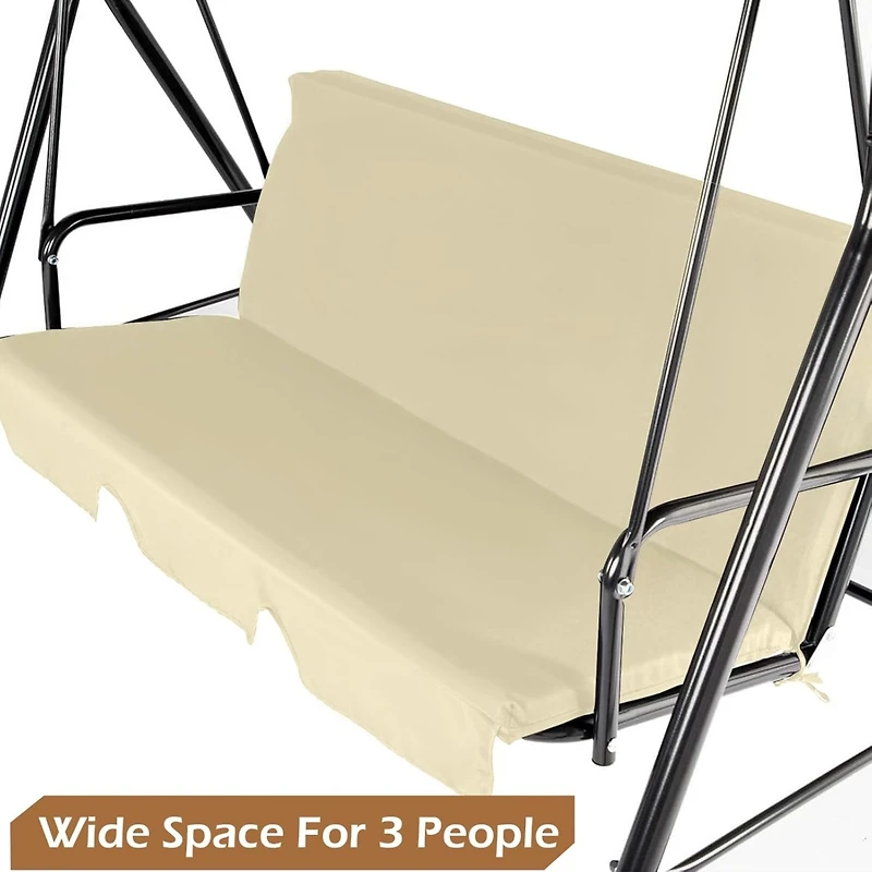 Aecojoy 3-Seat Outdoor Patio Swing Chair