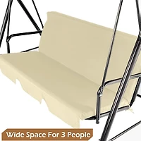 Aecojoy 3-Seat Outdoor Patio Swing Chair