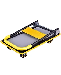 Costway 330lbs Folding Platform Cart Dolly Push Hand Truck Moving Warehouse Foldable