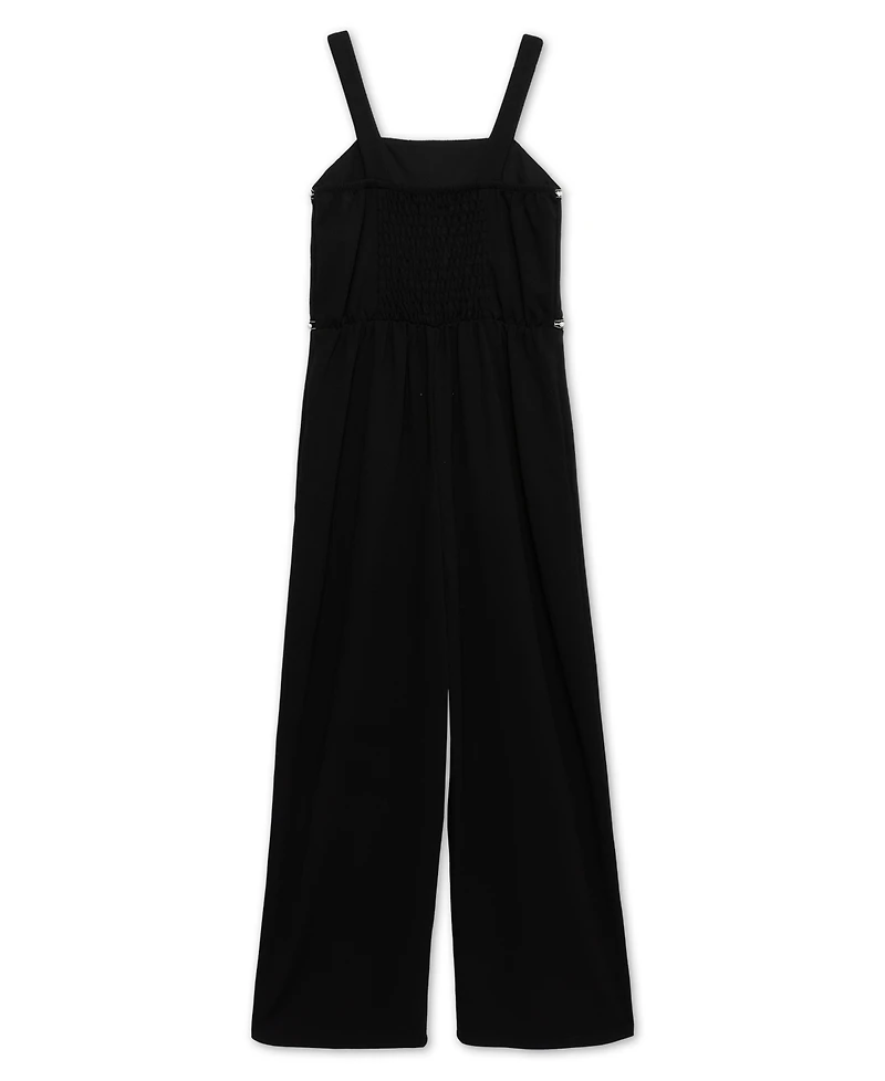 Speechless Big Girls Maxi Length Sleeveless Square Neck Jumpsuit