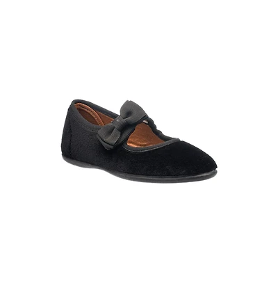 Elephantito Child Girls Velvet Bow Mary Jane