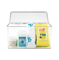 iDesign Stackable Hinged-Lid Pantry Storage Box - Clear