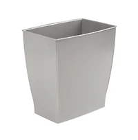 iDesign Small Rectangular Bathroom Trash Cans - Set of 2 - Gray - Made in Usa