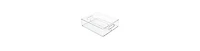 iDesign Divided Storage Bin for Fridge or Pantry, Clear, Made in Usa