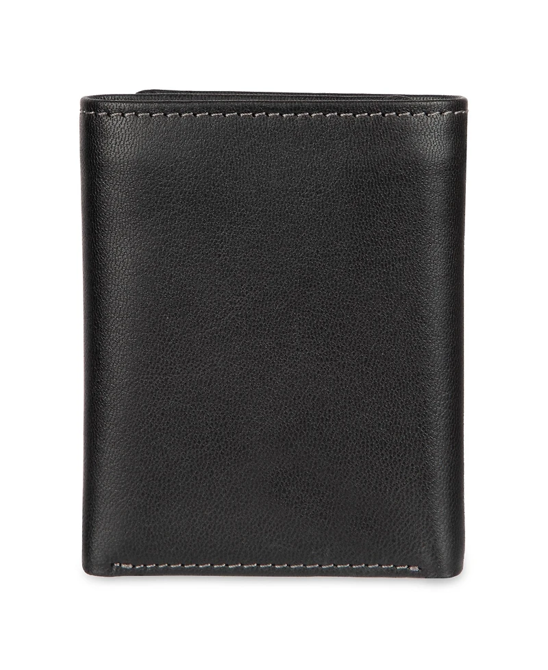 Tommy Hilfiger Men's Hidden Zipper Trifold Rfid Wallet