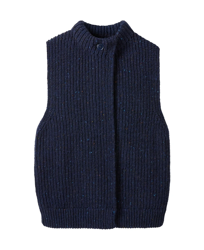 Celtic & Co. Women's Donegal Ribbed Crew Neck Waistcoat