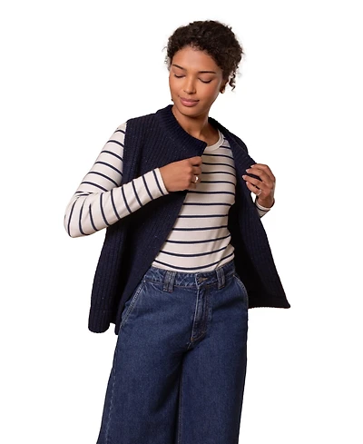Celtic & Co. Women's Donegal Ribbed Crew Neck Waistcoat