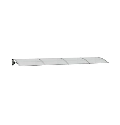 Door Canopy Gray and Transparent 137.8"x29.5" Polycarbonate