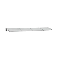 Door Canopy Gray and Transparent 137.8"x29.5" Polycarbonate