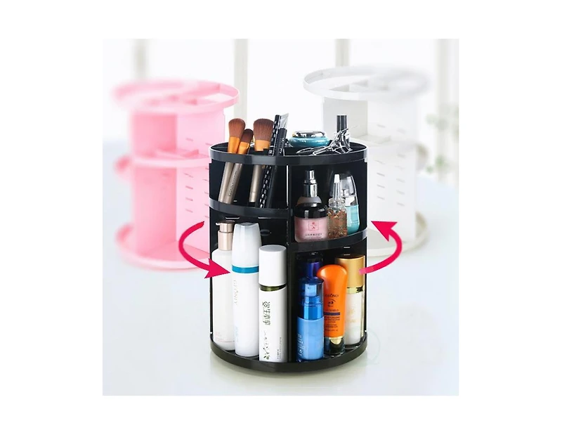 Basicwise Rotating Cosmetic Storage Tower, Makeup Organizer