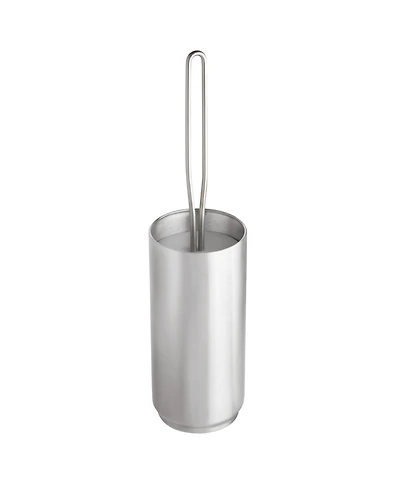 iDesign Stainless Steel Toilet Brush and Holder for Bathroom - Brushed