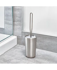 iDesign Stainless Steel Toilet Brush and Holder for Bathroom - Brushed