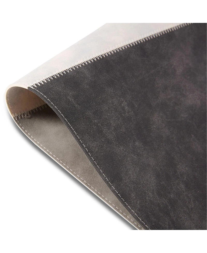 Dainty Home Milano Reversible Premium Faux Leather 12" x 18" Rectangular Placemats Set of 4