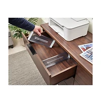 iDesign Plastic Adjustable Drawer Dividers - Set of 2 - Clear