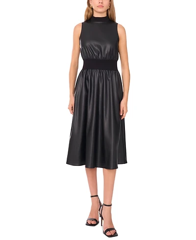 1.state Women's Mock Neck Midi Dress