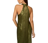 Adrianna Women's Folied-Chiffon Halter Gown