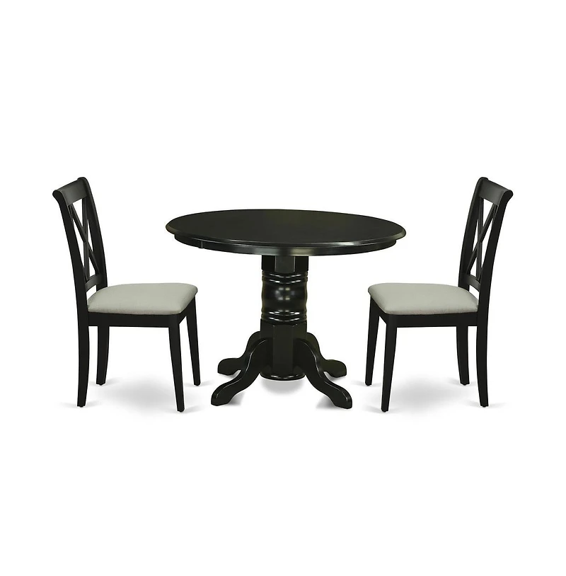 East West Furniture Dining Room Set Black