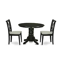 East West Furniture Dining Room Set Black