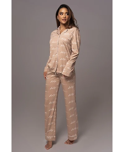 Jluxlabel Red Home For The Holidays Adult Pajama Set