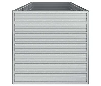 vidaXL Garden Raised Bed Silver Galvanized Steel Large Garden Raised Bed
