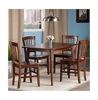 Winsome Wood Shaye 5-pc Set Dining Table w/ Slat Back Chairs