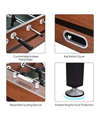 Costway 54'' Foosball Soccer Table Competition Sized Football Arcade Indoor Game Room