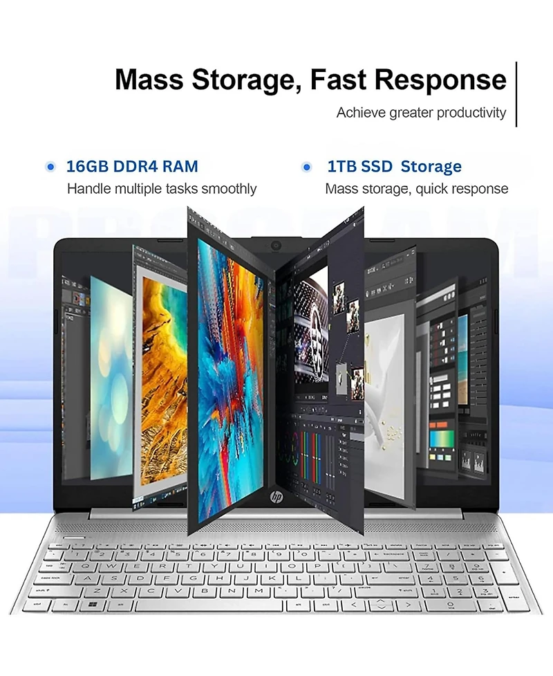 Kuu Pavilion 15.6" Hd Touchscreen Anti-Glare Laptop, 16GB Ram, 1TB Ssd Storage, Intel Core Processor up to 4.1GHz, Up to 11 Hours Long Battery Li