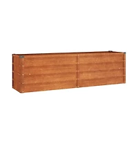 Garden Raised Bed Rusty 63"x15.7"x17.7" Corten Steel