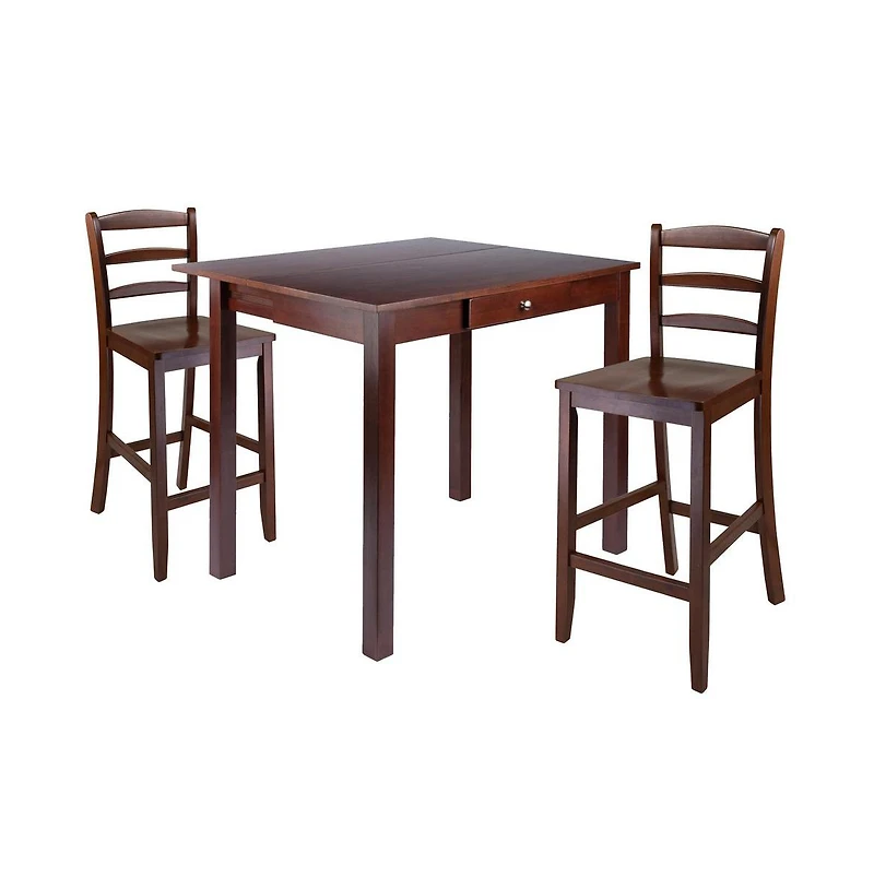 Winsome Wood Perrone 3pc High Table with Ladder Back Chair