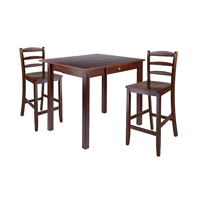 Winsome Wood Perrone 3pc High Table with Ladder Back Chair