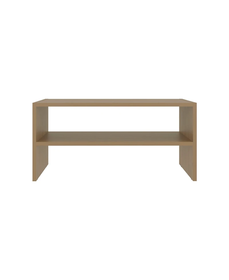 Fm Furniture Shoe Rack, 2 Open Shelves, Low Horizontal Design, Freestanding Unit, Bedroom Use, Wenge