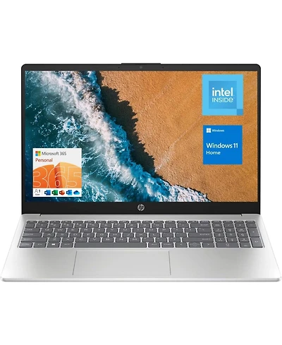 Kuu 15.6" Portable Laptop (Include 1 Year Microsoft 365), Hd Display, Intel Quad-Core N200 Processor, 16GB Ram, 128GB Storage, Wi-Fi 6, Webcam, H