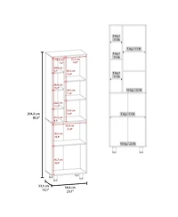 Florence Kitchen Pantry, Multiple Open and Closed Shelves, Modern Design, White