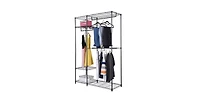 Costway 48''x18''x71'' Closet Organizer Garment Rack Portable Clothes Hanger Home Shelf