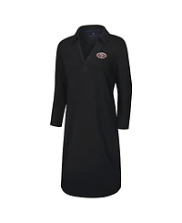 Tommy Bahama Women's Black San Francisco 49ers Ashby Isles Three-Quarter Length Sleeve Pullover Jersey Dress