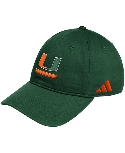 Adidas Men's Green Miami Hurricanes Locker Room Adjustable Slouch Hat