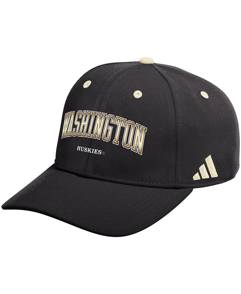 Adidas Men's Black Washington Huskies Seasonal Flex Hat