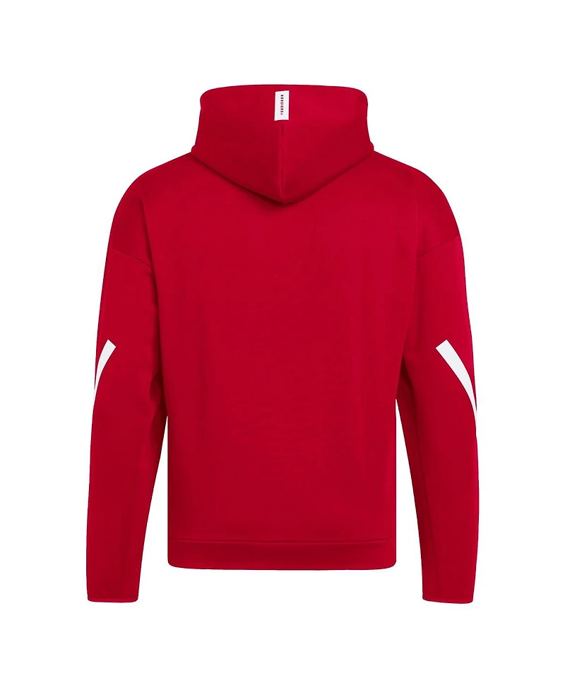 Adidas Men's Crimson Indiana Hoosiers Z.n.e. Full-Zip Hoodie