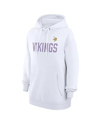 G-iii 4Her by Carl Banks Women's White Minnesota Vikings Dot Print Pullover Hoodie