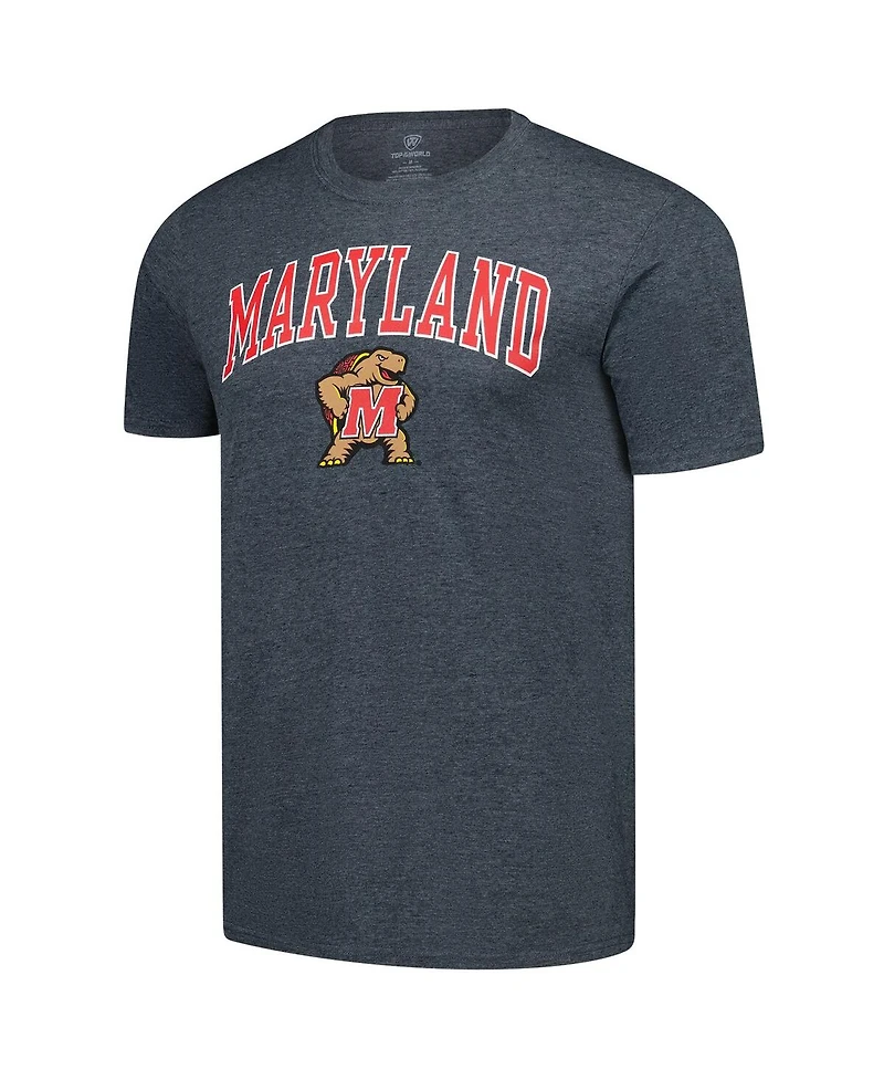 Fanatics Unlabeled Heather Charcoal Maryland Terrapins Basic T-Shirt